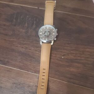 Strada Women's Watch with Tan Strap and Silver Accents Needs Battery